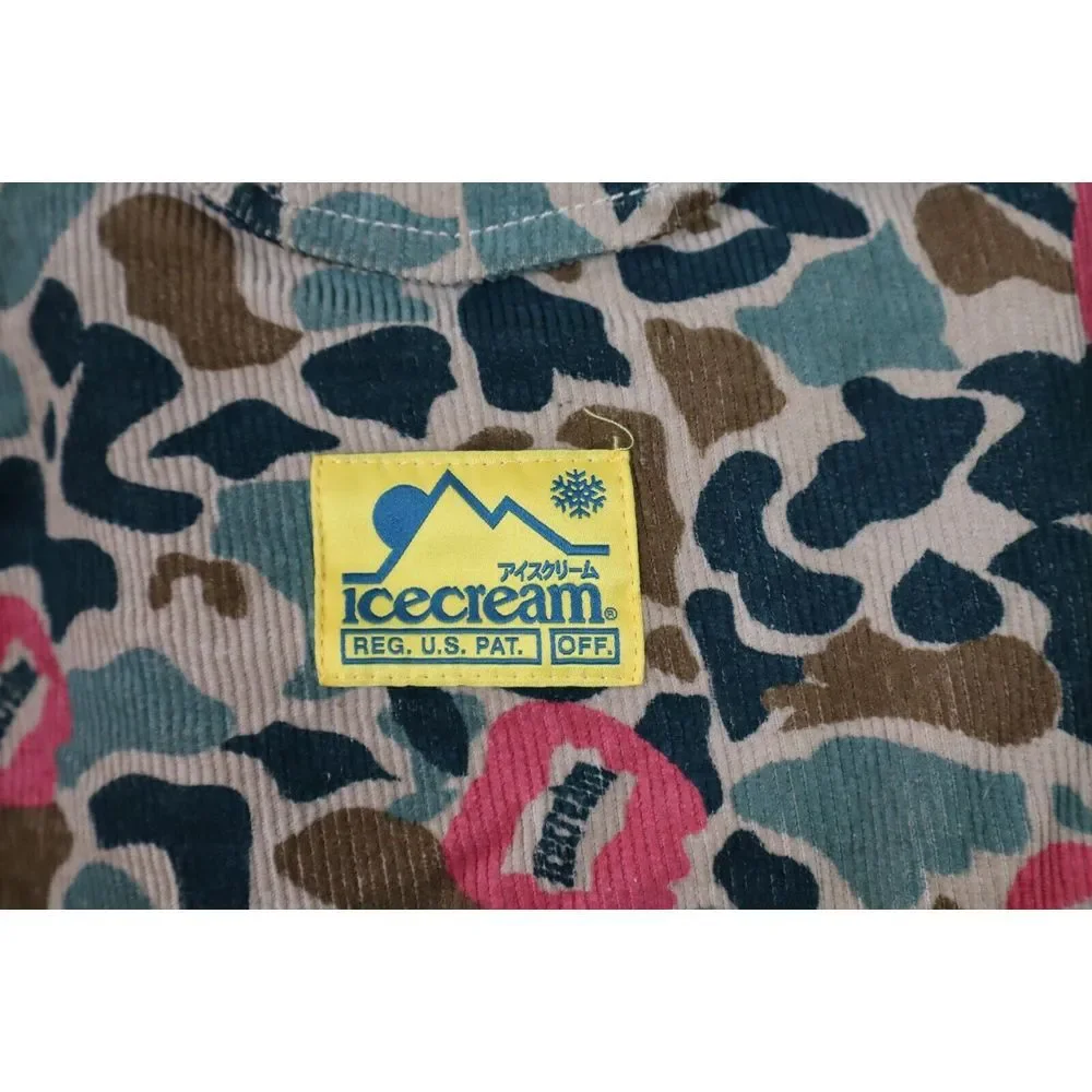 ICECREAM BBC Apple Pant 401-9106 Camo 2021 Size 40 Cargo Corduroy Green Red - Picture 11 of 13
